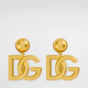 BNWT Dolce & Gabbana DG Logo Clip-On Earrings